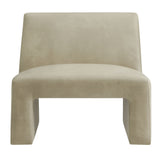 Amita Mineral Vegan Leather Armless Accent Chair - Ornate Home