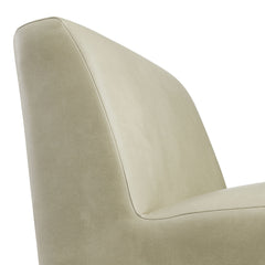 Amita Mineral Vegan Leather Armless Accent Chair - Ornate Home