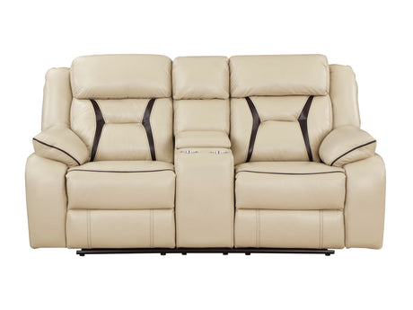 Amite Beige Double Reclining Loveseat - Ornate Home