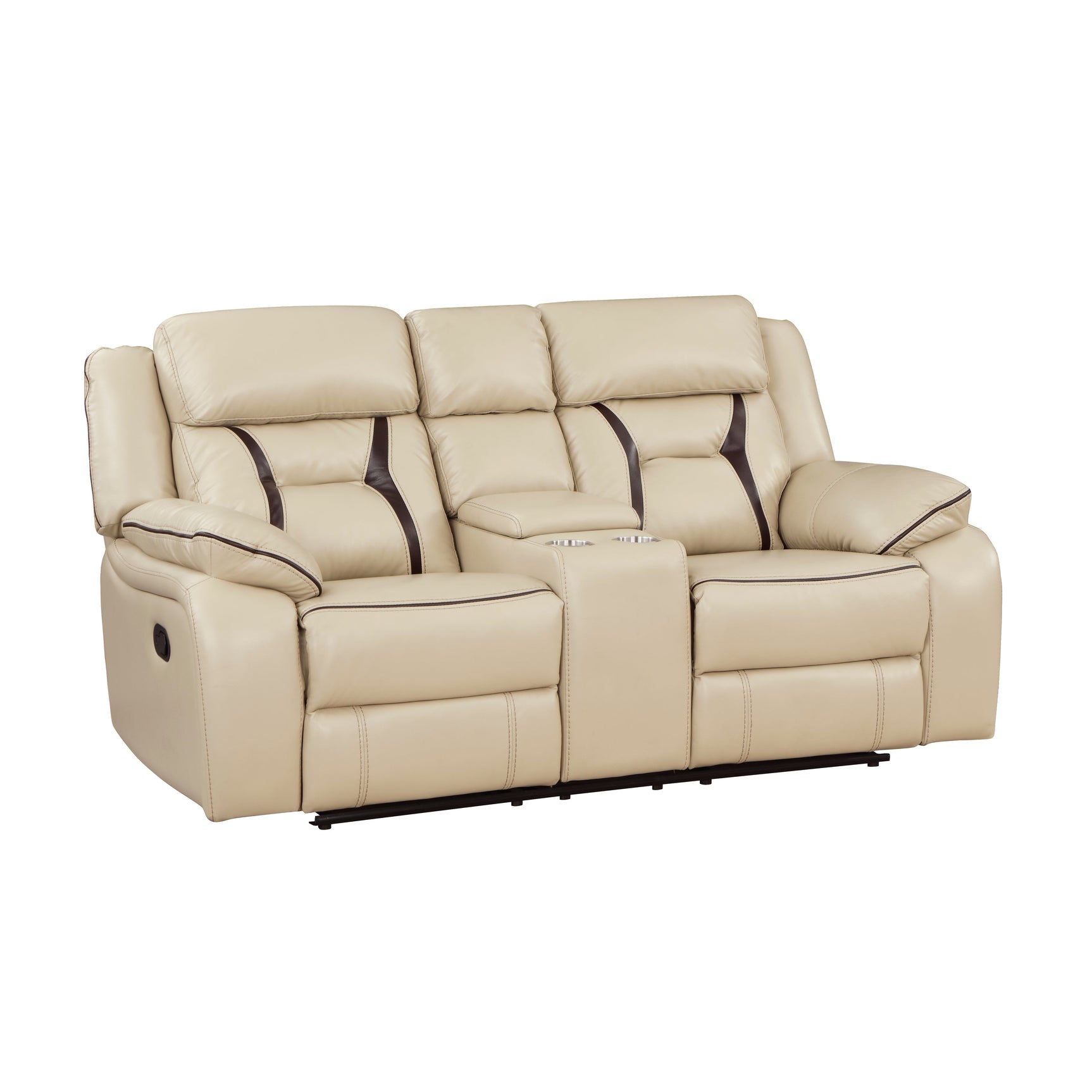 Amite Beige Double Reclining Loveseat - Ornate Home