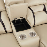 Amite Beige Double Reclining Loveseat - Ornate Home