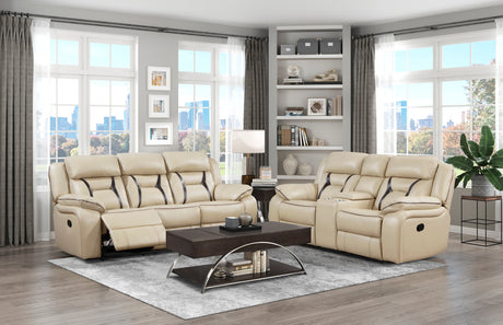 Amite Beige Double Reclining Loveseat - Ornate Home