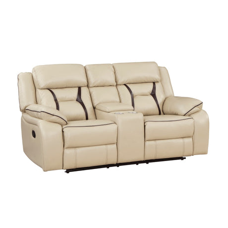 Amite Beige Double Reclining Loveseat - Ornate Home
