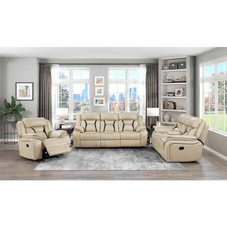 Amite Beige Double Reclining Loveseat - Ornate Home