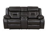 Amite Dark Gray Double Reclining Loveseat - Ornate Home