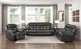 Amite Dark Gray Double Reclining Loveseat - Ornate Home