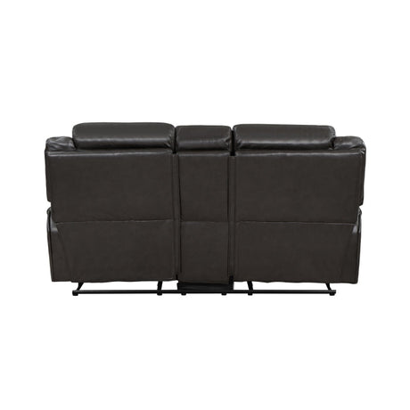 Amite Dark Gray Double Reclining Loveseat - Ornate Home