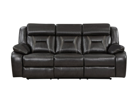 Amite Dark Gray Double Reclining Sofa - Ornate Home