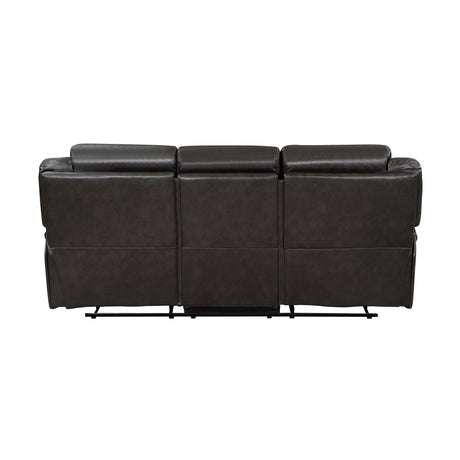 Amite Dark Gray Double Reclining Sofa - Ornate Home