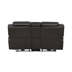 Amite Dark Gray Power Double Reclining Loveseat - Ornate Home