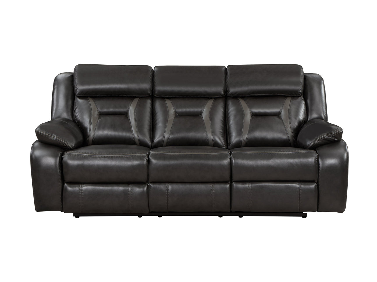 Amite Dark Gray Power Double Reclining Sofa - Ornate Home