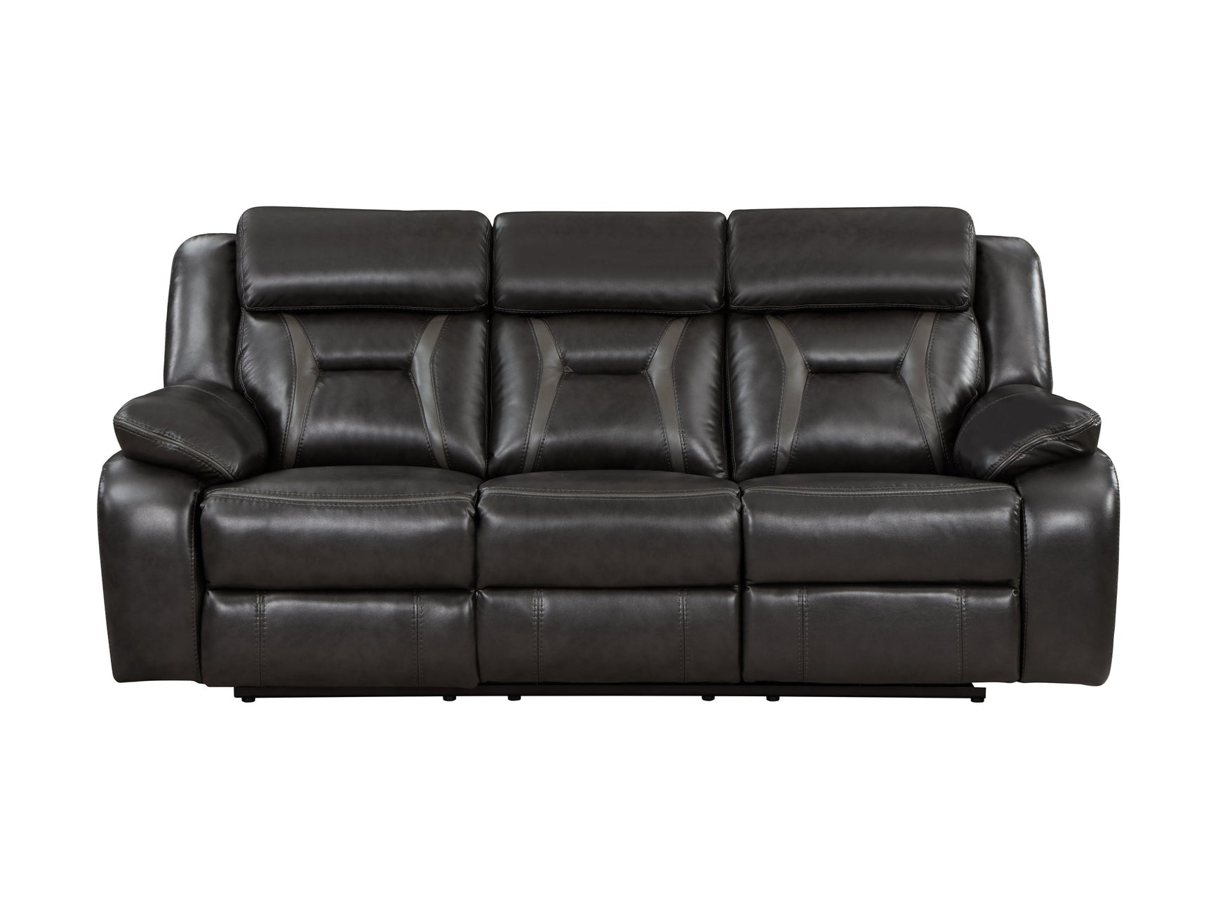 Amite Dark Gray Power Double Reclining Sofa - Ornate Home