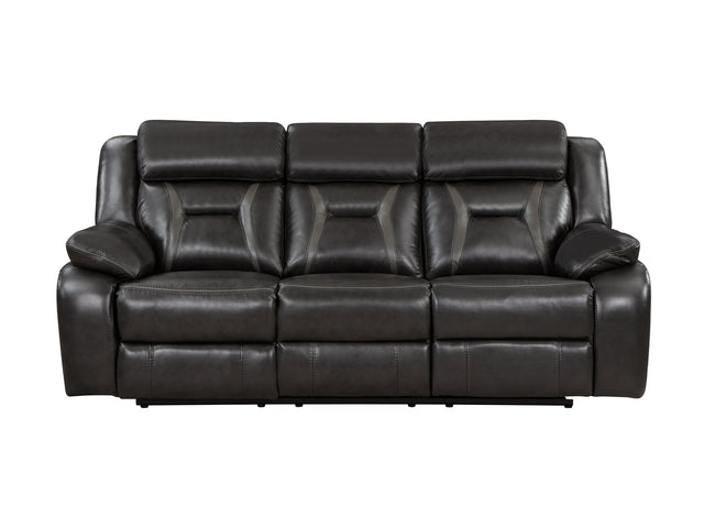 Amite Dark Gray Power Double Reclining Sofa - Ornate Home