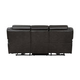 Amite Dark Gray Power Double Reclining Sofa - Ornate Home