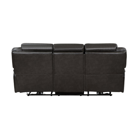 Amite Dark Gray Power Double Reclining Sofa - Ornate Home