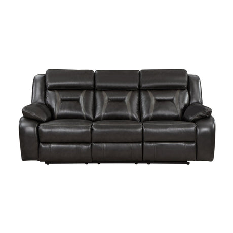 Amite Dark Gray Power Double Reclining Sofa - Ornate Home