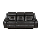 Amite Dark Gray Power Reclining Sofa and Loveseat - Ornate Home