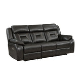 Amite Dark Gray Power Reclining Sofa and Loveseat - Ornate Home
