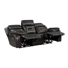 Amite Dark Gray Power Reclining Sofa and Loveseat - Ornate Home