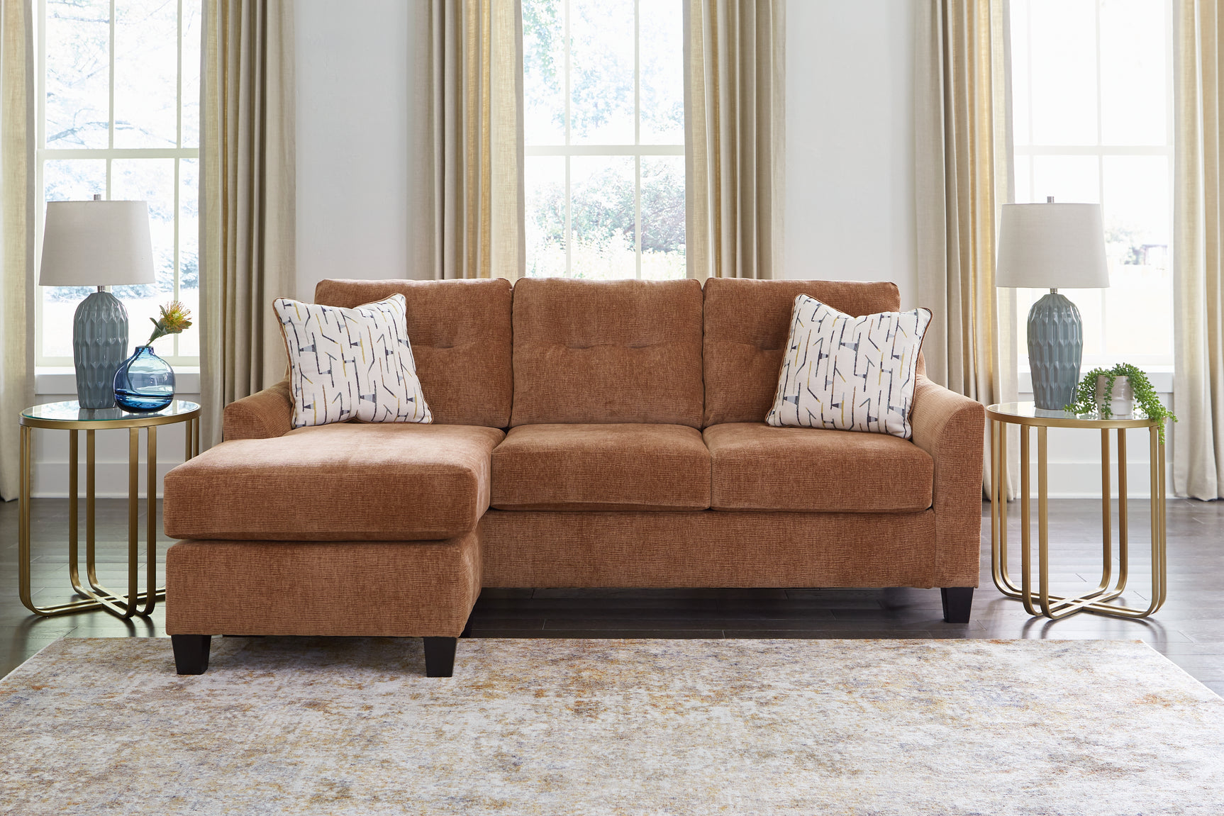 Amity Bay Clay Sofa Chaise and Ottoman - Ornate Home