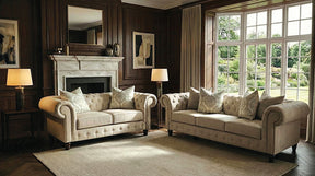 Ammirati Beige Sofa + Loveseat - Ornate Home