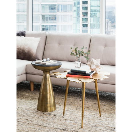 Amoeba Gold Side Table - Ornate Home