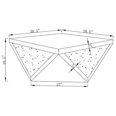 Amore Silver 2-piece Mirrored Coffee and End Table Set - Ornate Home