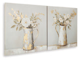 Amoryville Taupe/Green/Gold Finish Wall Art Set (Set of 3) - Ornate Home