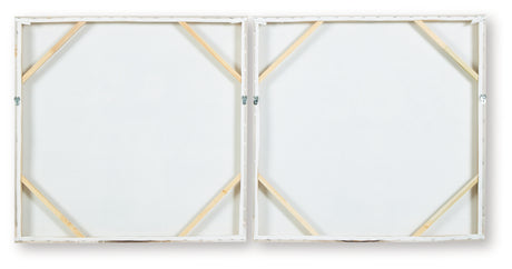 Amoryville Taupe/Green/Gold Finish Wall Art Set (Set of 3) - Ornate Home