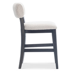 Amos Silver/Nickel Counter Stool - Ornate Home