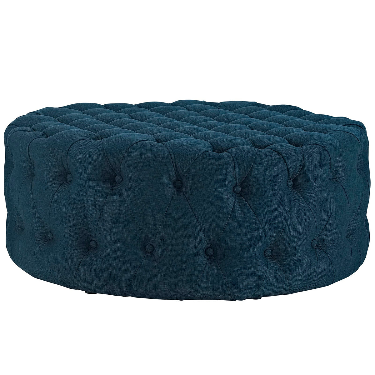 Amour Azure Upholstered Fabric Ottoman - Ornate Home