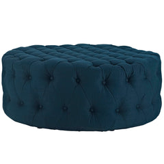 Amour Azure Upholstered Fabric Ottoman - Ornate Home