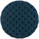 Amour Azure Upholstered Fabric Ottoman - Ornate Home