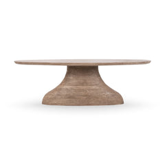 Amra Sandstone Greige Dining Table - Ornate Home