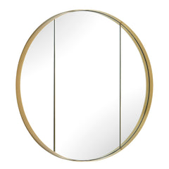 Amram Antique Brass Round Mirror - Ornate Home