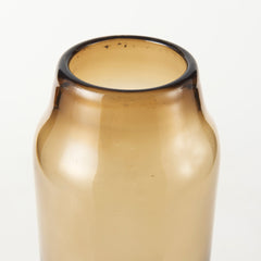 Amrita Golden Brown 15.9"H Glass Vase - Ornate Home