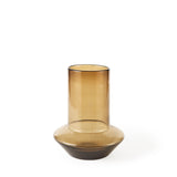 Amrita Golden Brown 9.7"H Glass Vase - Ornate Home