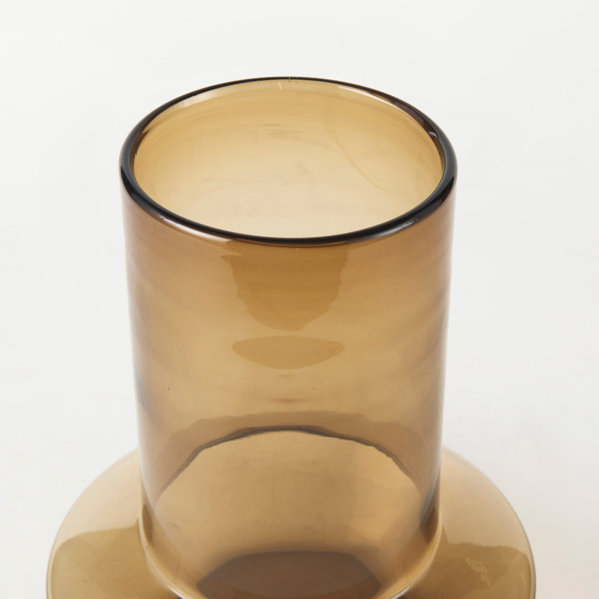Amrita Golden Brown 9.7"H Glass Vase - Ornate Home