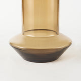 Amrita Golden Brown 9.7"H Glass Vase - Ornate Home
