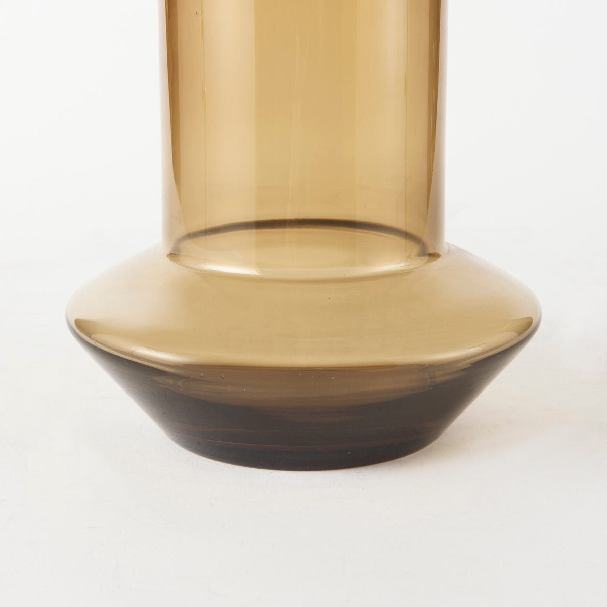 Amrita Golden Brown 9.7"H Glass Vase - Ornate Home
