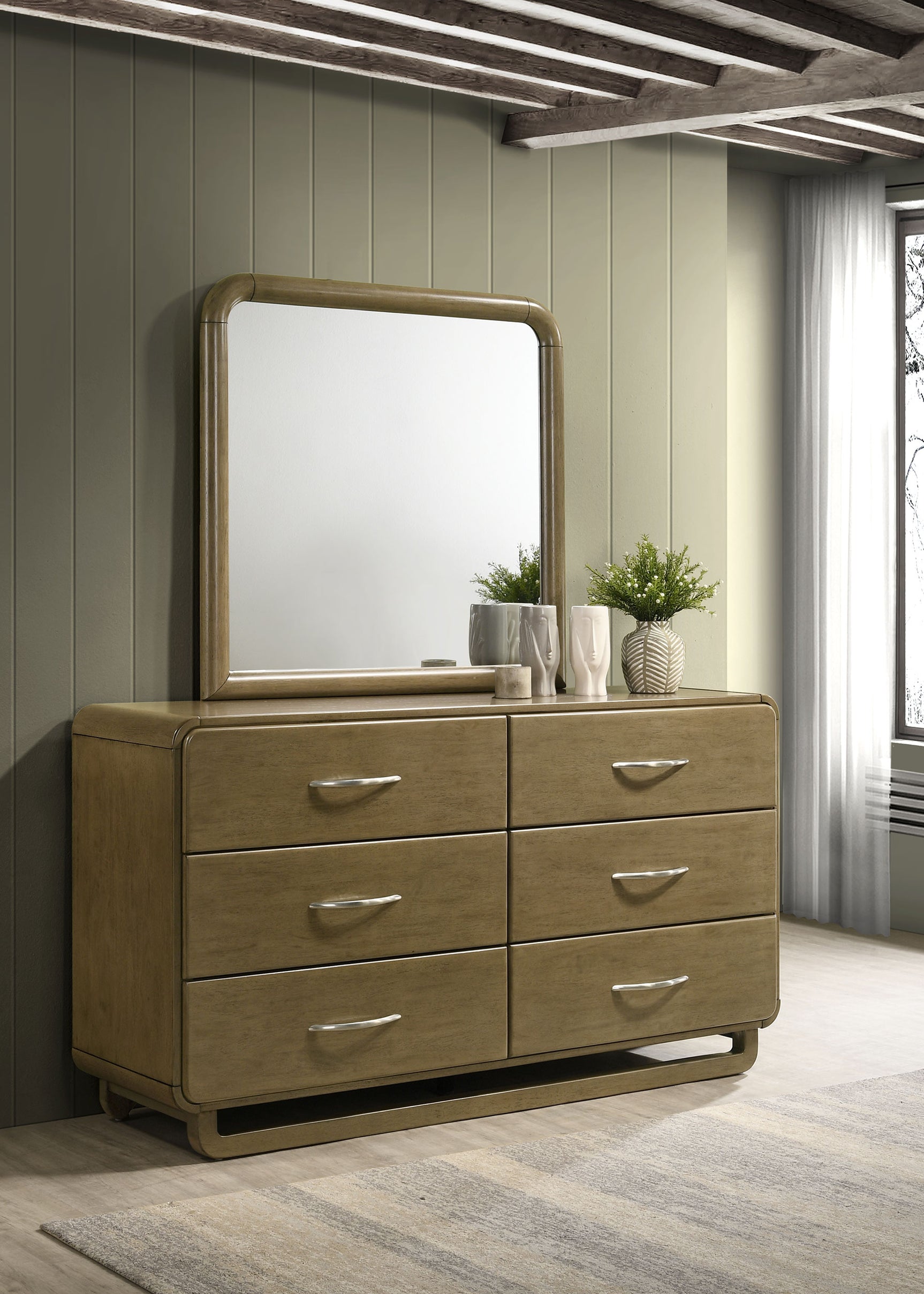Amsbury Nutmeg Dresser and Mirror - Ornate Home