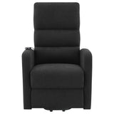 Amsdell Black Upholstered Power Lift Recliner with Remote - Ornate Home