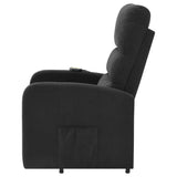 Amsdell Black Upholstered Power Lift Recliner with Remote - Ornate Home