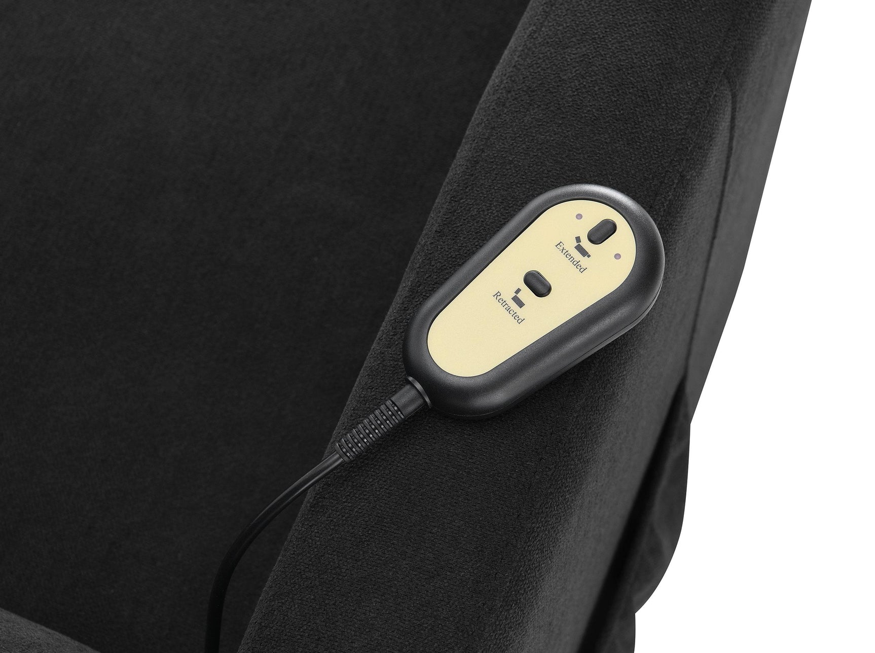 Amsdell Black Upholstered Power Lift Recliner with Remote - Ornate Home