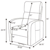 Amsdell Black Upholstered Power Lift Recliner with Remote - Ornate Home