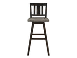 Amsonia Black Swivel Pub Counter Height Chair - Ornate Home
