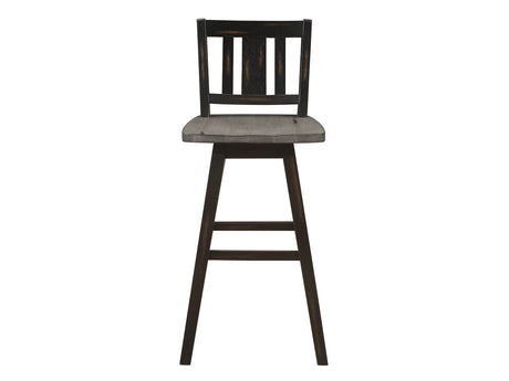 Amsonia Black Swivel Pub Counter Height Chair - Ornate Home