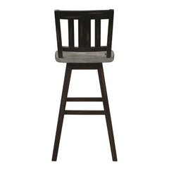 Amsonia Black Swivel Pub Counter Height Chair (Set of 2) - Ornate Home