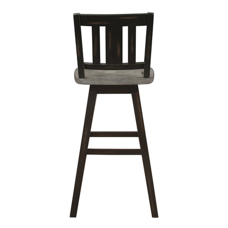 Amsonia Black Swivel Pub Counter Height Chair - Ornate Home