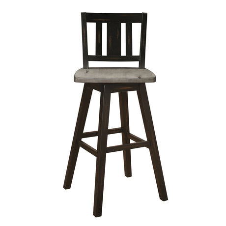 Amsonia Black Swivel Pub Counter Height Chair - Ornate Home